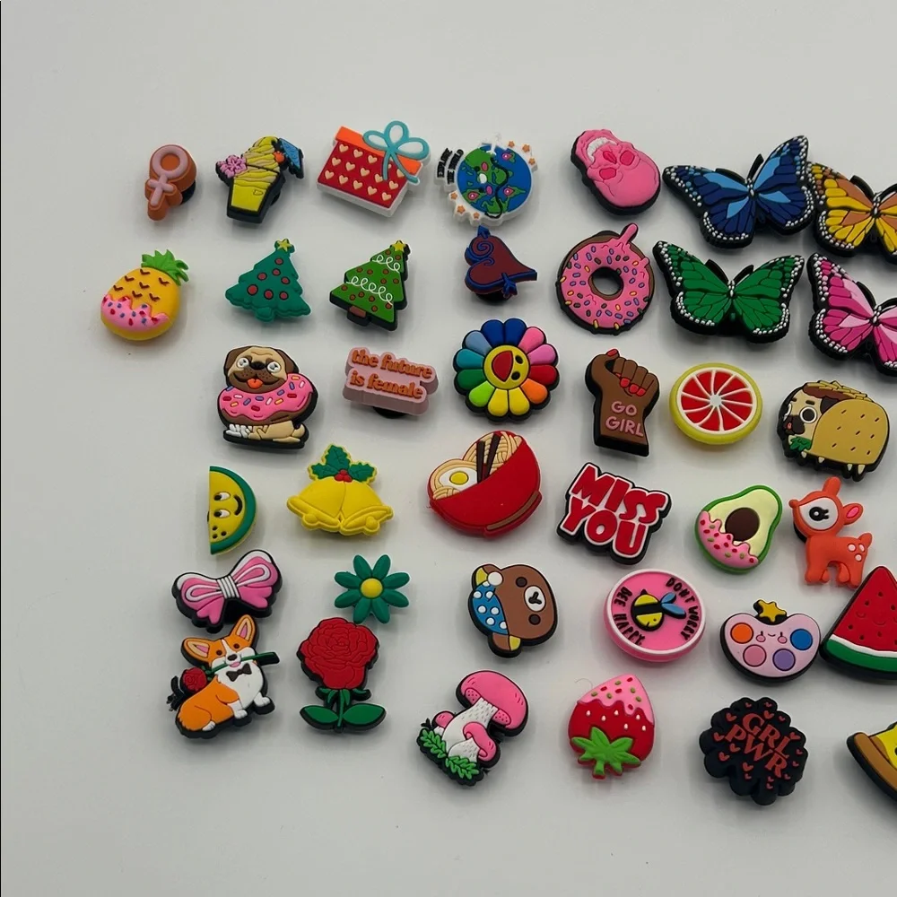 Colorful Assorted Shoe Charms Set